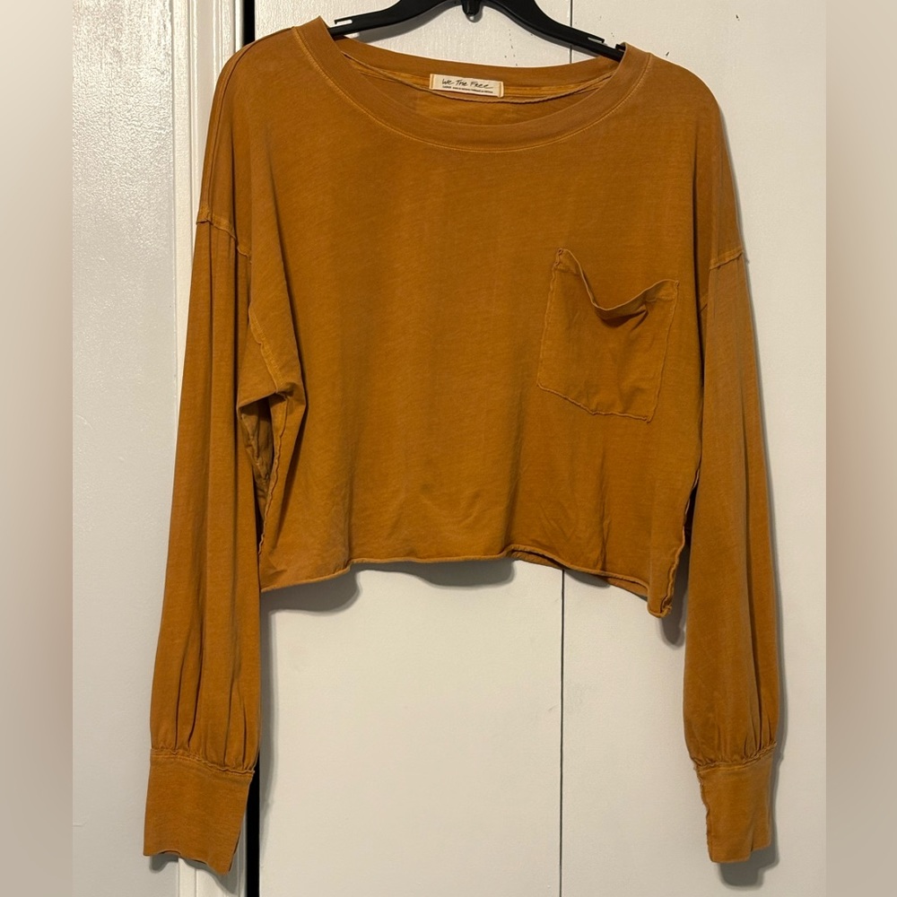We the free cropped shirt, size large